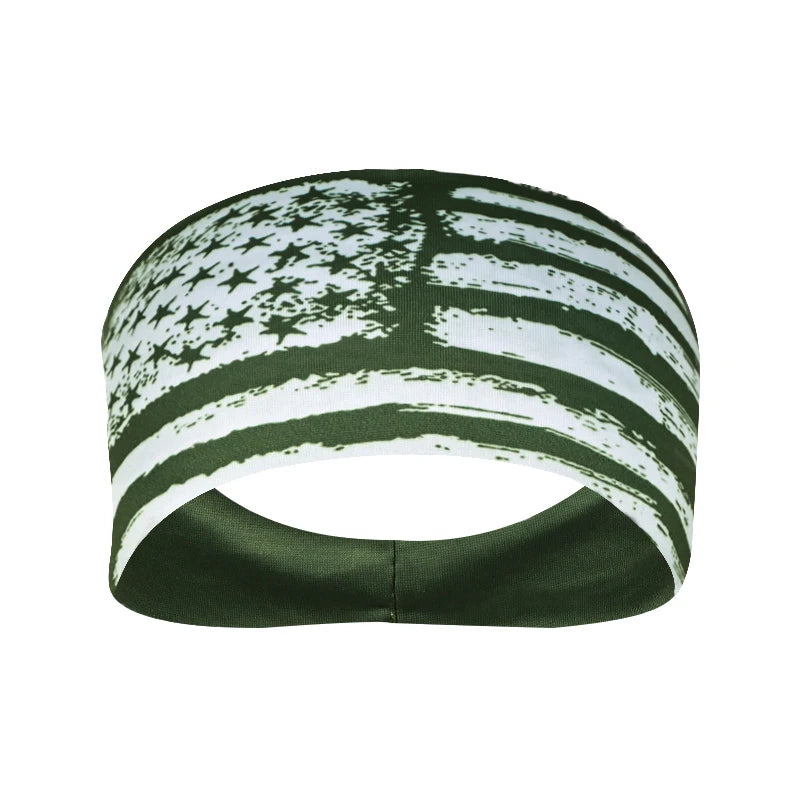 American Flag Headband Men Women Sports Workout No Slip Elastic Patriotic Hair Bands Wicking Sweatbands For Exercise Running Gym