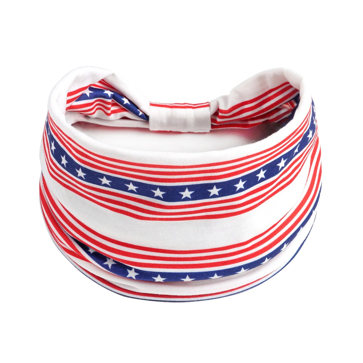 American flag yoga sports headband, Independence Day wide running fitness sweat-absorbing headband, elastic knotted headscarf