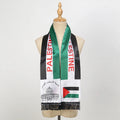 New Palestine Flag Scarf Shawls Arab Thin Long Stoles Palestinian Hatta Kufiya Keffiyeh Large Scarves With Tassel Neckerchief