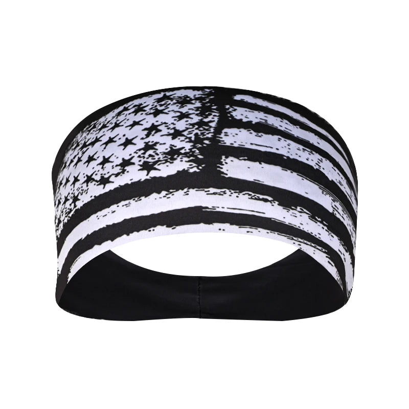 American Flag Headband Men Women Sports Workout No Slip Elastic Patriotic Hair Bands Wicking Sweatbands For Exercise Running Gym
