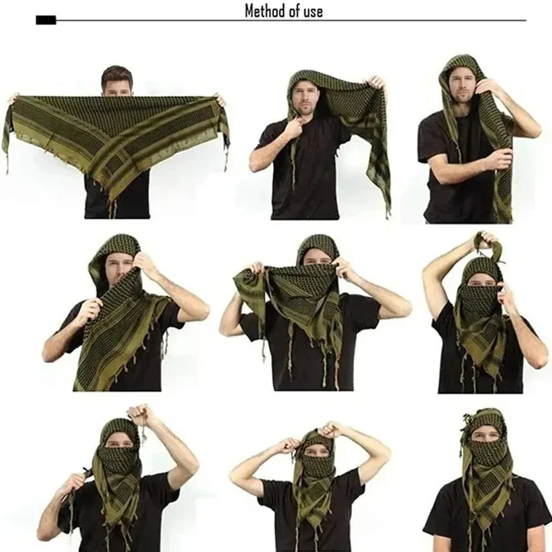 1/2/3Pcs Keffiyeh Tactical Desert Scarf Wrap Shemagh Head Neck Arab Scarf Keffiyeh Scarf Wrap for Men And Women