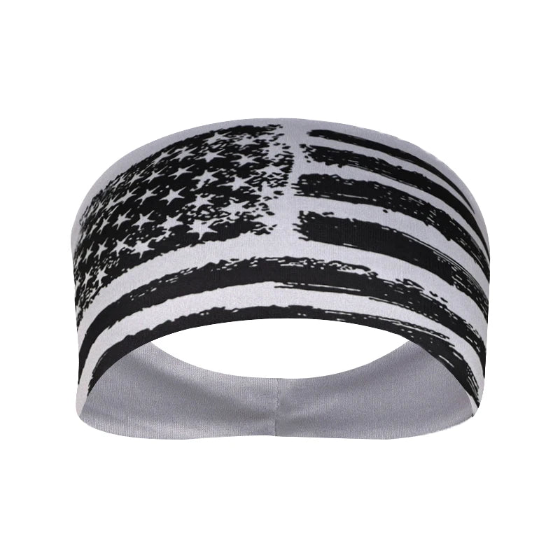 American Flag Headband Men Women Sports Workout No Slip Elastic Patriotic Hair Bands Wicking Sweatbands For Exercise Running Gym