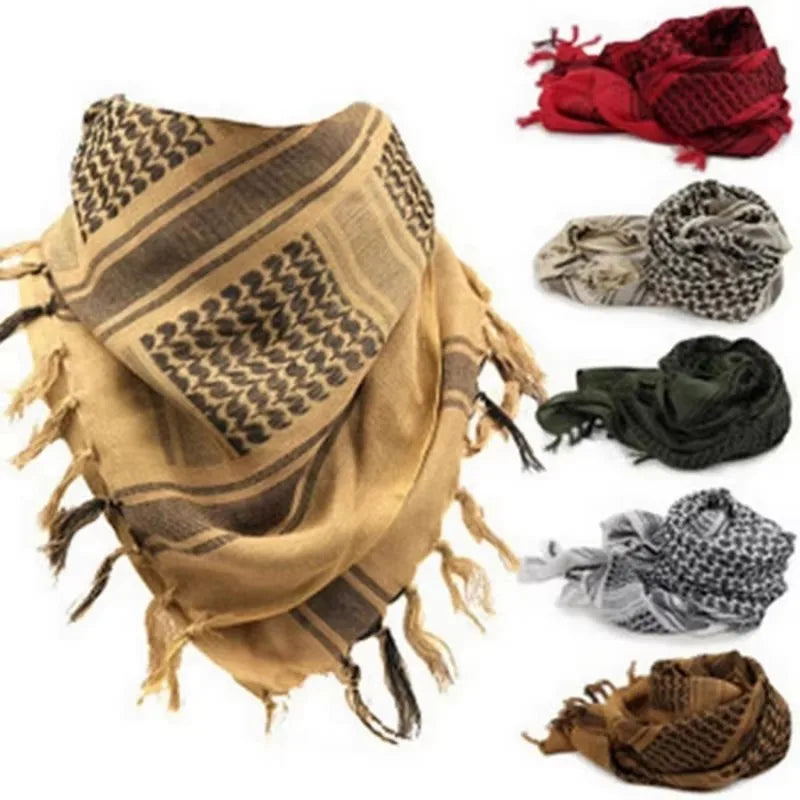 1/2/3Pcs Keffiyeh Tactical Desert Scarf Wrap Shemagh Head Neck Arab Scarf Keffiyeh Scarf Wrap for Men And Women