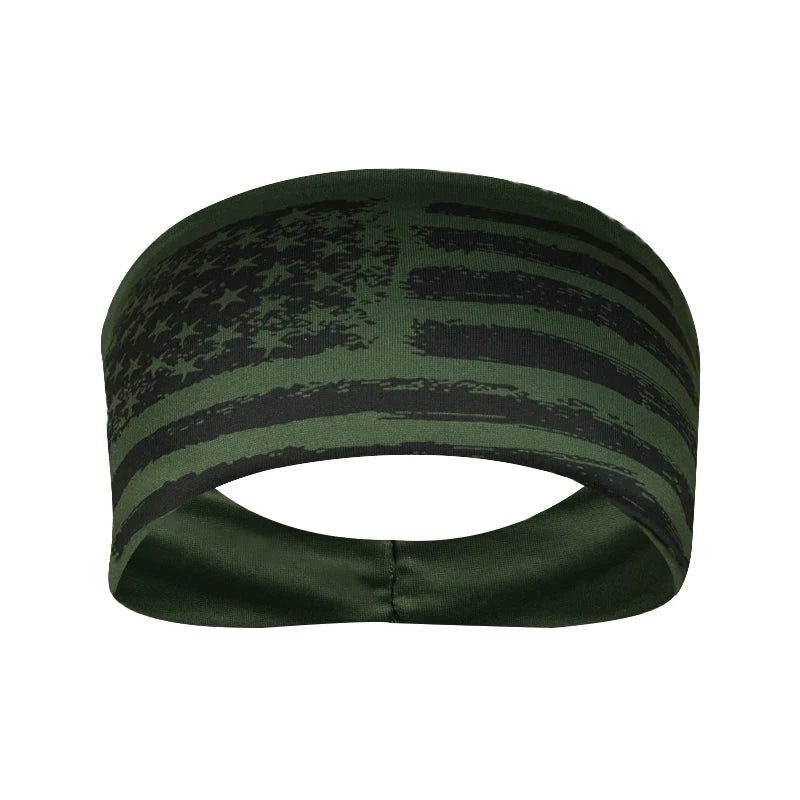 American Flag Headband Men Women Sports Workout No Slip Elastic Patriotic Hair Bands Wicking Sweatbands For Exercise Running Gym