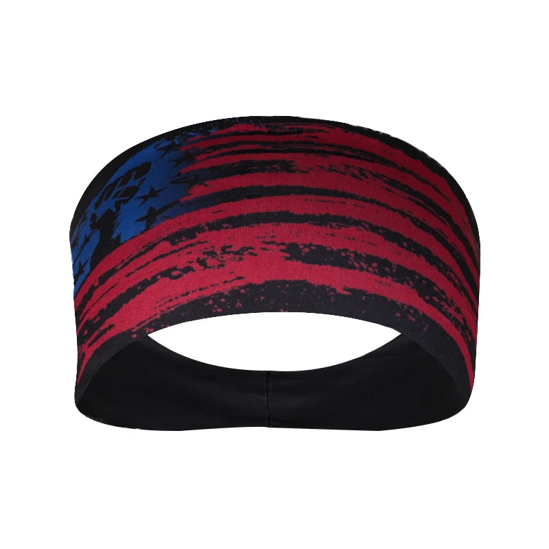 American Flag Headband Men Women Sports Workout No Slip Elastic Patriotic Hair Bands Wicking Sweatbands For Exercise Running Gym