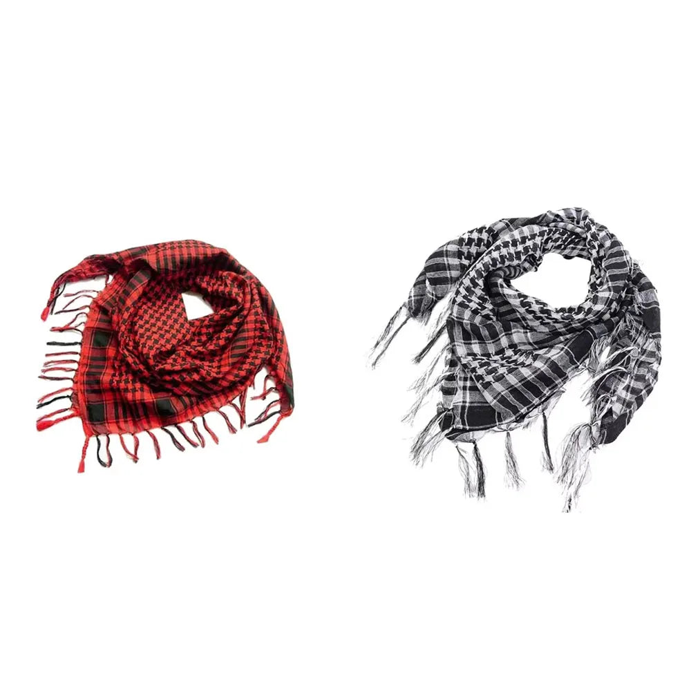 1/2/3Pcs Keffiyeh Tactical Desert Scarf Wrap Shemagh Head Neck Arab Scarf Keffiyeh Scarf Wrap for Men And Women